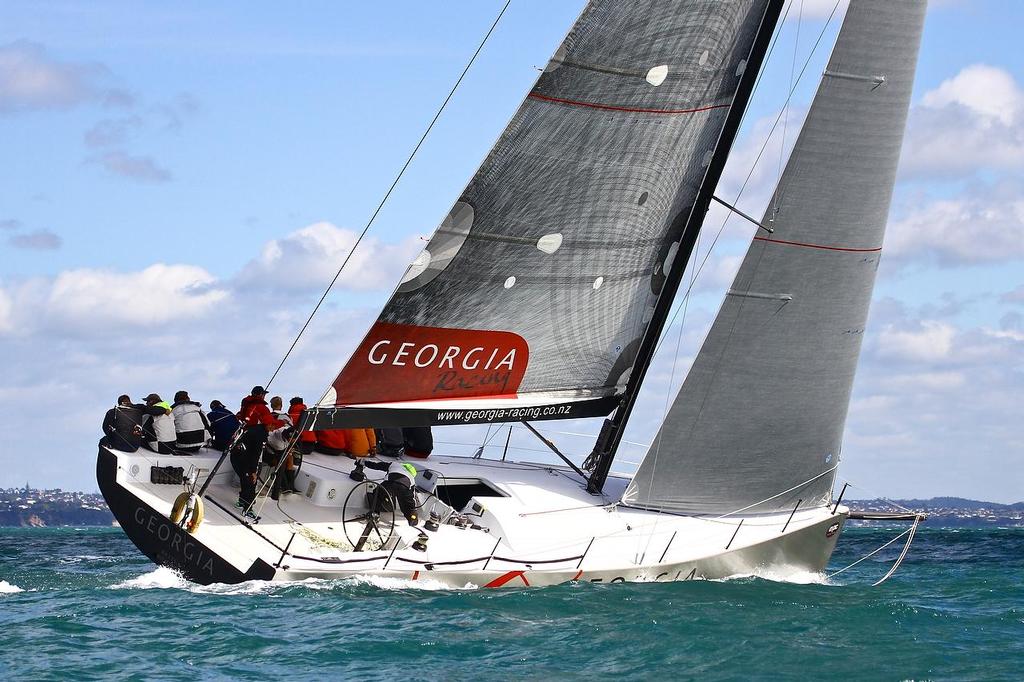 Georgia (Jim Farmer) Start of Coastal Classic 2013, Waitemata Harbour, October 25, 2013 © Richard Gladwell www.photosport.co.nz